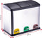 Dirt Devil Pedaalemmer 3x 15L - Prullenbak Afvalscheiding - RVS - Zilver