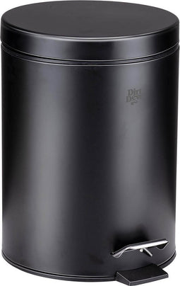 Dirt Devil Pedaalemmer 5 Liter - Prullenbak Badkamer - RVS - Zwart