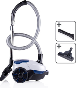 Dirt Devil Stofzuiger met Zak DD2002 - Vacuum Cleaner met HEPA 10 Filter - Stofzuiger met Combiborstel en Kierenzuigmond 800W - Wit