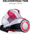 Dirt Devil Stofzuiger zonder Zak DD2502 - Vacuum Cleaner 700W HEPA 12 Filter - Cycloon Stofzuiger met Combiborstel, Kierenzuigmond en Parketzuigmond - Stofopvangbak 1,8 L - Grijs/Rood
