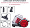 Dirt Devil Stofzuiger zonder Zak DD2503 - Vacuum Cleaner 800W HEPA 12 Filter - Cycloonstofzuiger met Combiborstel, Kierenmondstuk en Meubelopzetstuk - Stofopvangbak 2,2 L - Grijs/Rood