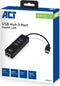 ACT AC6310 - USB Hub 3.2 - 3 USB-A poorten en Gigabit Ethernet - Zwart