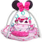 Disney Baby, Minnie Mouse Garden Fun speelmat met speelboog, muziek, verwijderbaar speelgoed en steu