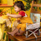 DISNEY BABY Winnie de Poeh stoelverhoger, Pop 'n Sit stoelverhoger, binnen, buiten, praktisch en compact, snel opvouwbaar