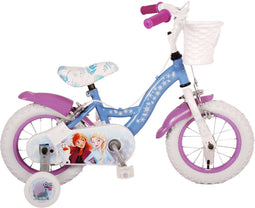 Disney Frozen 2 Kinderfiets - Meisjes - 12 inch - Blauw/Paars - Twee handremmen