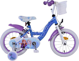 Disney Frozen 2 Kinderfiets - Meisjes - 14 inch - Blauw/Paars - Twee handremmen