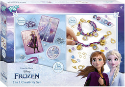 Disney Frozen knutselpakket Totum 2 in 1 bedel armbandjes maken en glitter kaarten maken - creatief speelgoed cadeautip knutselen