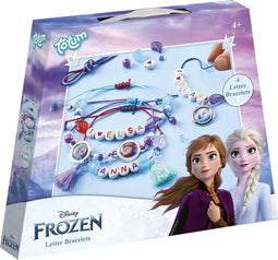 Disney Frozen Totum 4 letter armbandjes maken knutselpakket sieraden set vriendschaps armbandjes speelgoed meisjes met Anna en Elsa cadeauttip knutselen