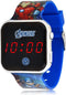 Disney - LED Watch The Avengers - Kinderhorloge Met LED Display Voor Datum en Tijd - Blauw