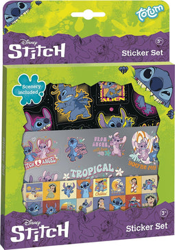 Disney Lilo en Stitch stickers - Totum sticker set 3 vellen met speeldecor stickeren creatief knutselen