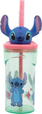 Disney Lilo & Stitch 3D Drinkbeker met Rietje - 360 Ml. - Bioscoopbeker