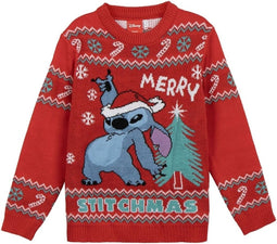 Disney Lilo & Stitch Merry Stitchmas Kersttrui - Rood - 100% Polyester (6 jaar)
