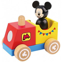 Tooky Toy Disney mickey mouse houten speelgoedtrein 18 maanden 2-delig