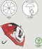 Disney Mickey Mouse paraplu - rood - D71 cm - voor kinderen