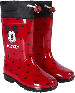 Disney - Mickey - Rubberen regenlaarzen rood - Maat 28