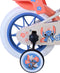 Disney Stitch Kinderfiets Meisjes 12 inch Creme Koraal Blauw