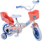 Disney Stitch Kinderfiets Meisjes 12 inch Creme Koraal Blauw