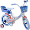 Disney Stitch Kinderfiets - Meisjes - 14 inch - Creme Koraal Blauw - Twee handremmen