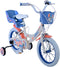 Disney Stitch Kinderfiets - Meisjes - 14 inch - Creme Koraal Blauw - Twee handremmen