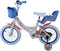 Disney Stitch Kinderfiets - Meisjes - 14 inch - Creme Koraal Blauw - Twee handremmen