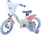 Disney Stitch Kinderfiets - Meisjes - 14 inch - Crème Koraal Blauw - Twee handremmen
