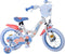 Disney Stitch Kinderfiets - Meisjes - 14 inch - Crème Koraal Blauw - Twee handremmen