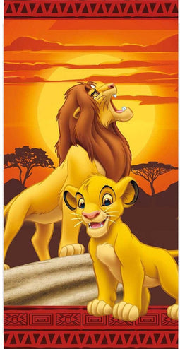 Disney The Lion King Strandlaken, Mufasa & Simba - 70 x 140 cm - Katoen
