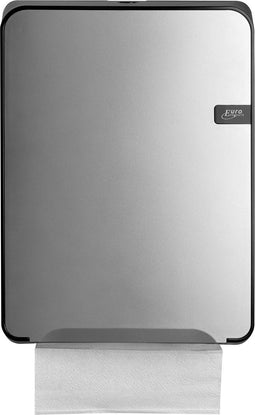 Dispenser Euro Quartz vouwhanddoeken C-vouw zilv