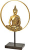 Display Boeddha van poly goud (B/H/D) 26x40x11cm
