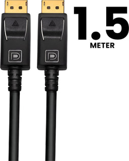 Displayport kabel 1.4 – 8K 60Hz – 4K 144 Hz - 32.4GBps – Gecertificeerd – DP 1.4 Kabel - 1.5 Meter