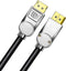 Displayport kabel 1.4 Zilver – 8K 60Hz – 4K 144 Hz - 32.4GBps – Gecertificeerd – DP 1.4 kabel - 1.5 Meter