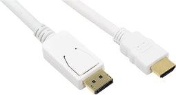 DisplayPort naar HDMI kabel - DP 1.1 / HDMI 1.3 (Full HD 1080p) / wit - 2 meter