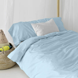Happy Friday Duvet cover set 2 pieces Basic 180x220 cm (Single) Blue