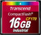 Transcend CF170 - CompactFlash - 16 GB - Leessnelheid 90 MB/s - Schrijfsnelheid 60 MB/s