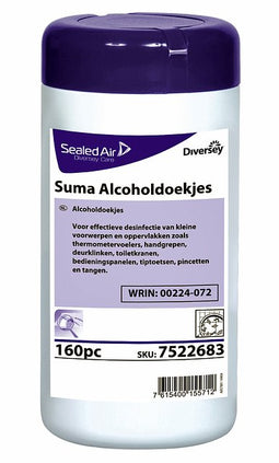 Diversey - Reinigingsdoekjes met alcohol 160 st | 6 stuks