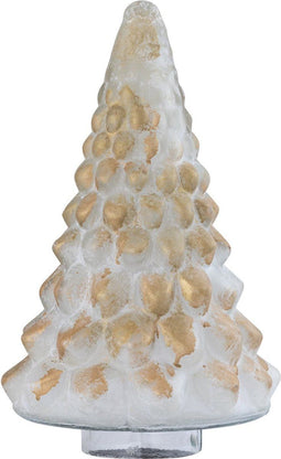 PTMD Deco Object Ozain - 18x18x37 cm - Glas - Creme