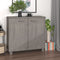 vidaXL - Dressoir - HAMAR - 85x35x80 - cm - massief - grenenhout - lichtgrijs