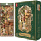 DIY Book Nook Boekensteun Shakespear's Verse inclusief Dust-cover, Tone-Cheer, TQ129, 18 x 9,8 x 24,5 cm4