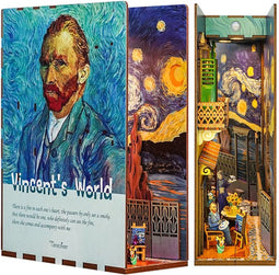 DIY Book Nook Boekensteun Vincent's World, Tone-Cheer, TQ113, 18x8x24,5cm