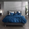 Zohome Dekbedovertrek Satinado - Effen Bedlinnen - 200x220 - Blauw - Dekbedhoes van 100% Katoen-Satijn