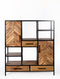 Livingfurn - Kabinetkast Brooklyn 140cm - Mangohout / Gecoat Staal