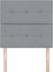 vidaXL - Hoogte-verstelbaar - Hoofdbord - Lichtgrijs - 90 cm