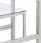 vidaXL - Wandtafel - roestvrijstaal - en - gehard - glas - zilverkleurig