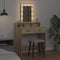 vidaXL - Kaptafel - met - LED - Verlichting - - - Sonoma - Eiken - - - 79x41x140 - cm