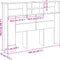 vidaXL - Hoofdbordkast - - - Zwart - Eiken, - 140x19x103,5 - cm, - Gemaakt - van - Bewerkt - Hout