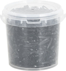 vidaXL - Haarelastiekjes - paard - 1500 - st - silicone - zwart
