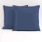 LOVELY HOME Set van 2 vierkante kussenslopen - 63 x 63 cm - 100% katoen - Blauw