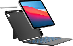 Multitouch Hoes Met Toetsenbord Voor iPad 10e Generatie - Afneembaar Met Standaard en 7 Kleuren Acht