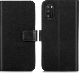 iMoshion Hoesje Geschikt voor Samsung Galaxy A41 Hoesje Met Pasjeshouder - iMoshion Luxe Canvas Bookcase - Zwart