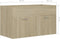 vidaXL - Wastafelkast - 80x38,5x46 - cm - bewerkt - hout - sonoma - eikenkleurig